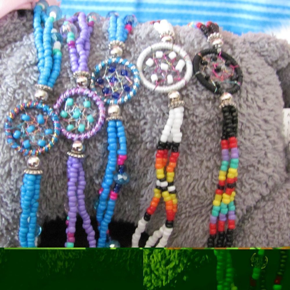 GENUINE NAVAJO MADE BEADED DREAMCATCHER BRACELETS - Picture 7 of 7